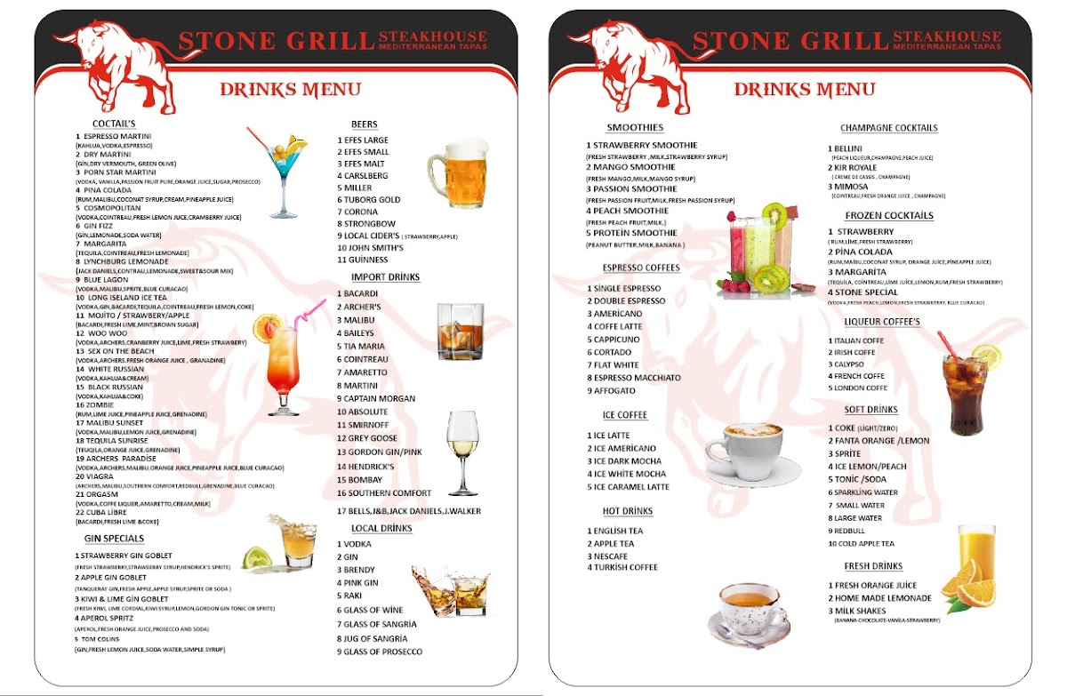 Menu Stone Grill Steakhouse Mediterranean Tapas-2