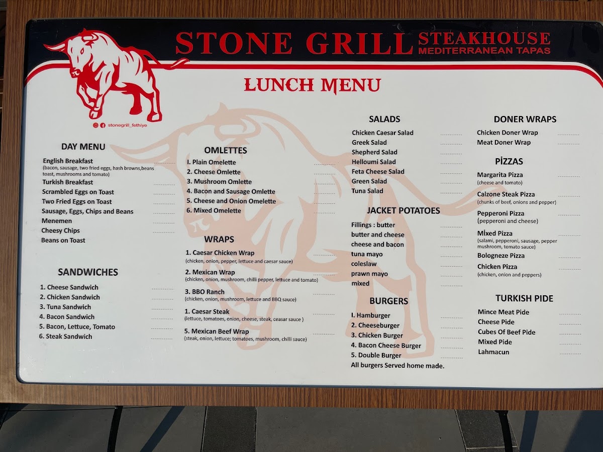Menu Stone Grill Steakhouse Mediterranean Tapas-3