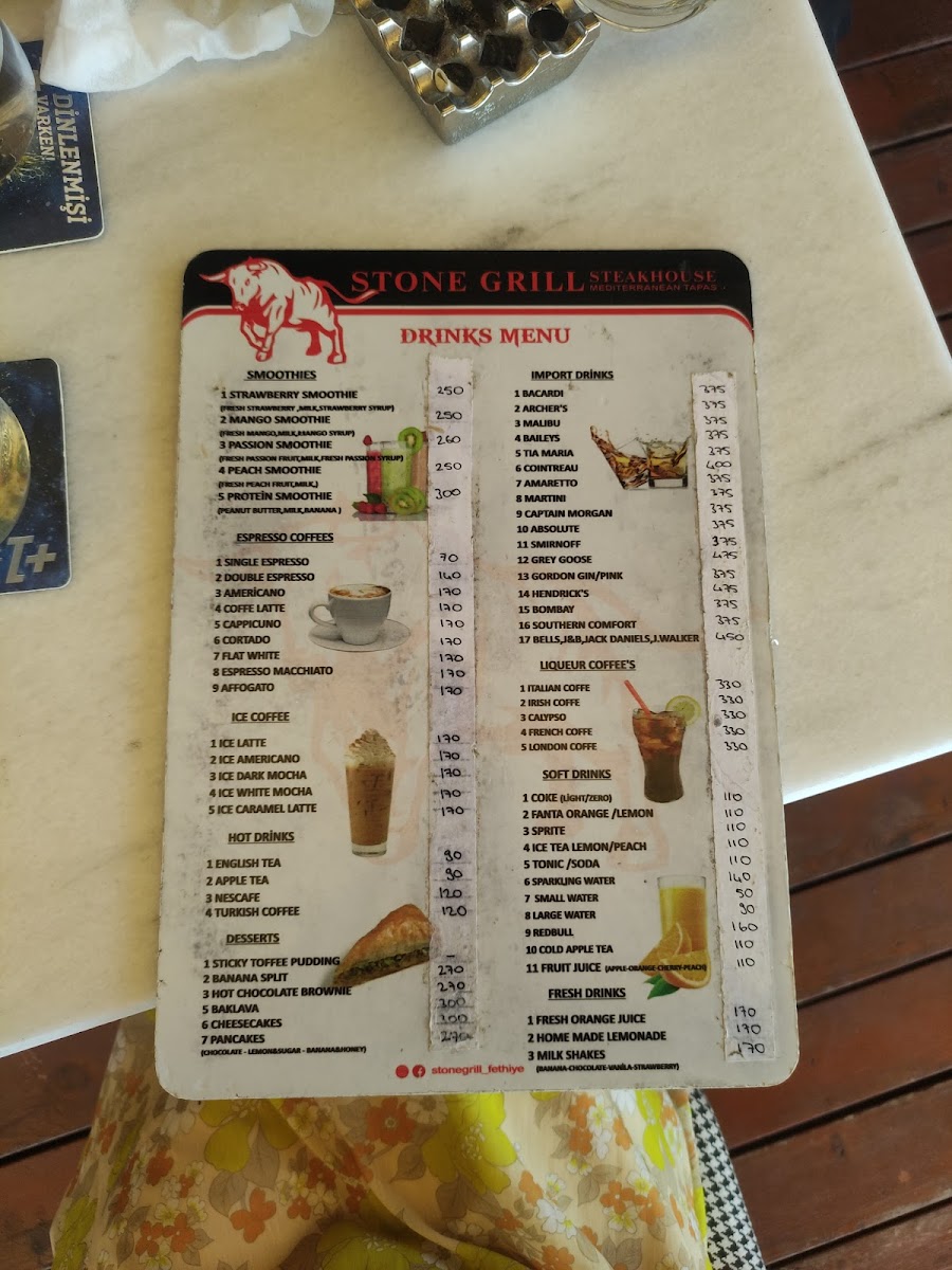 Menu Stone Grill Steakhouse Mediterranean Tapas-4