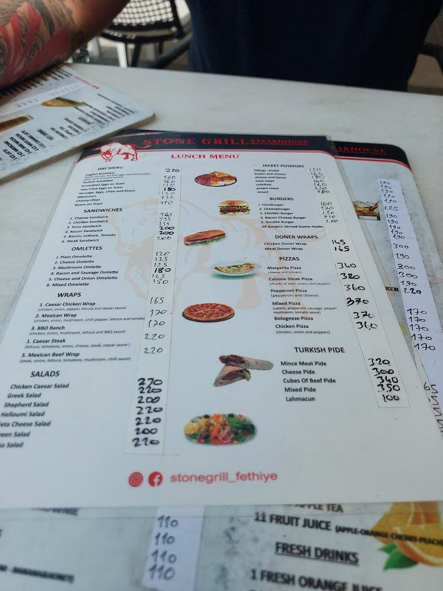 Menu Stone Grill Steakhouse Mediterranean Tapas-6